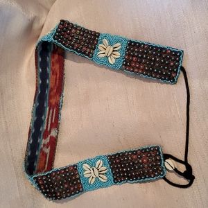 Conch shells wood and seed belt